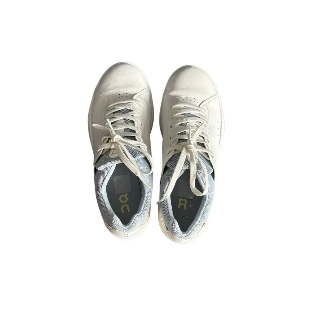 On Womens White The Roger Advantage Cloudtec Low Top Sneakers Size 10